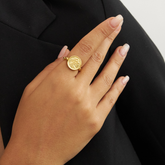 Love Kanji Medallion Ring